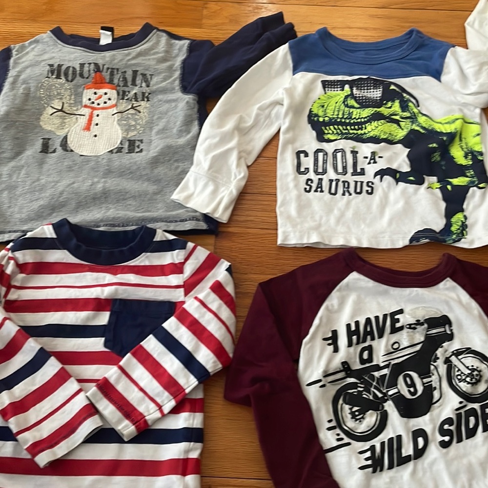 Lot of boys’ L/S shirts, size 18mo/2T